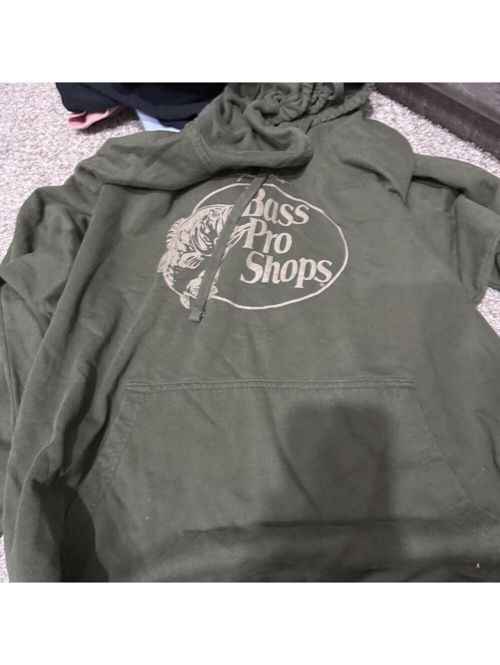 Bass Pro Shops Men's Green and Khaki Hoody